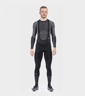 Превью  Велорейтузы ALE Clima Warm с лямками Black